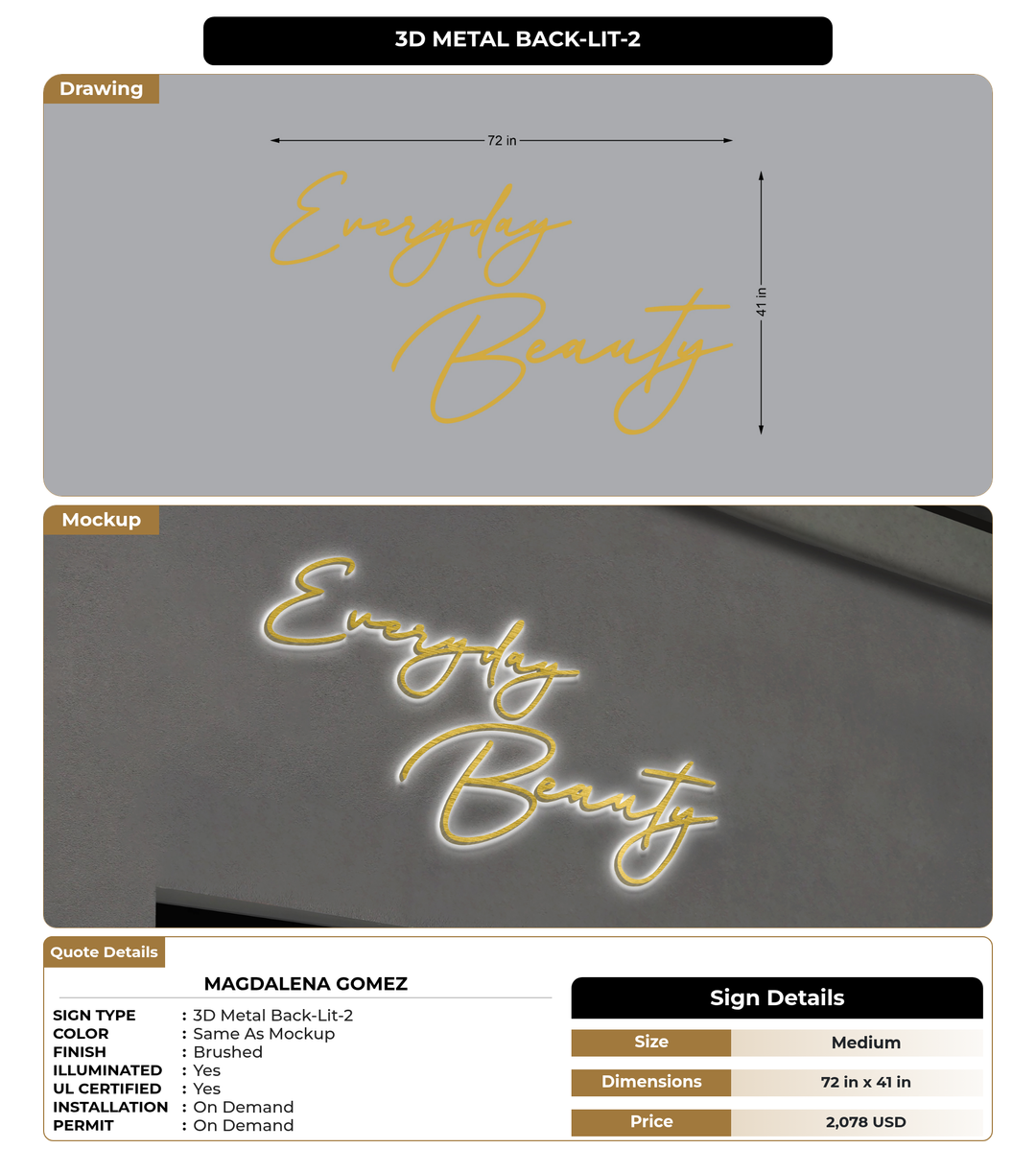 CUSTOM MOCKUP SIGN FOR Magdalena Gomez