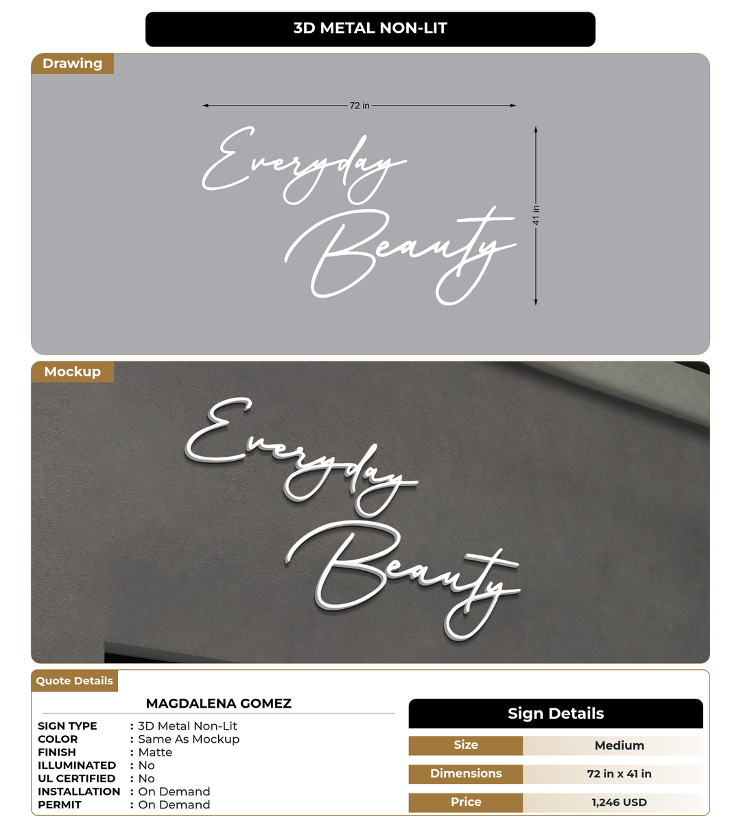 CUSTOM MOCKUP SIGN FOR Magdalena Gomez