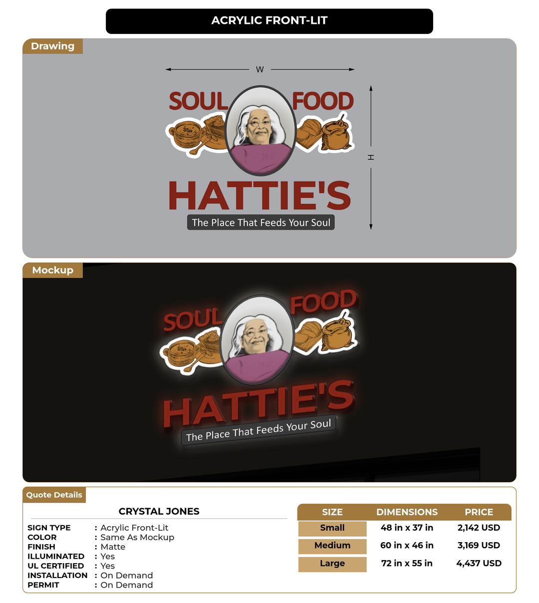 CUSTOM MOCKUP SIGN FOR Crystal Jones
