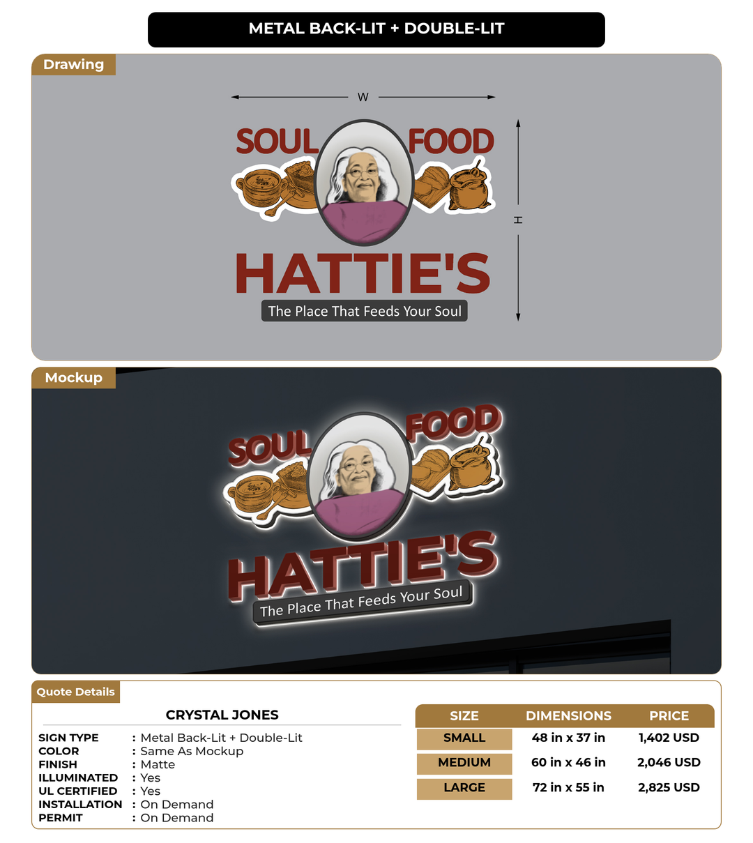 CUSTOM MOCKUP SIGN FOR Crystal Jones