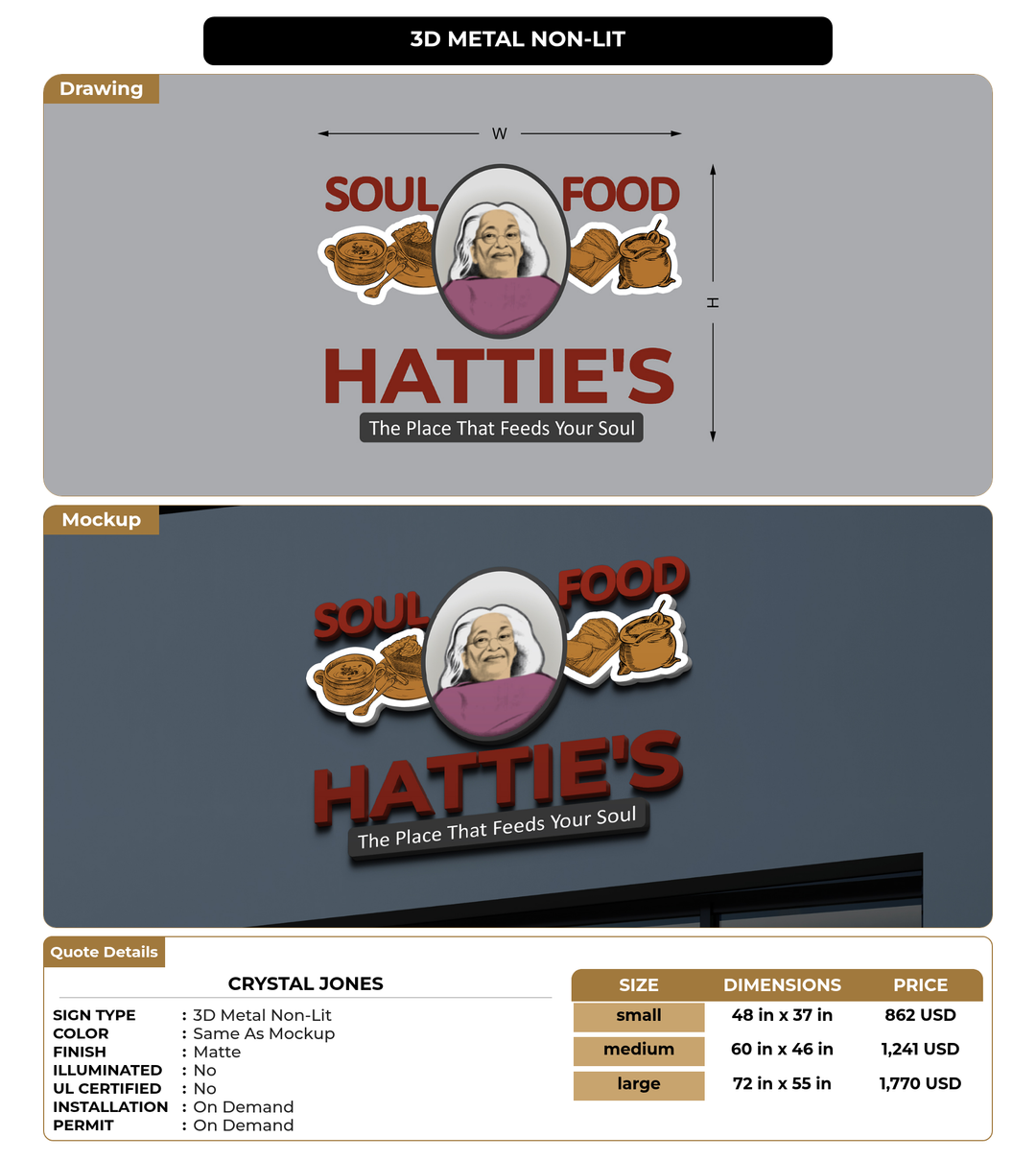 CUSTOM MOCKUP SIGN FOR Crystal Jones