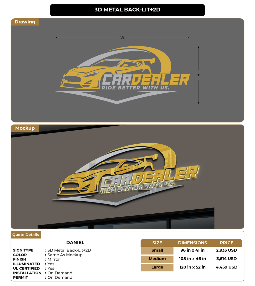 CUSTOM MOCKUP SIGN FOR Daniel