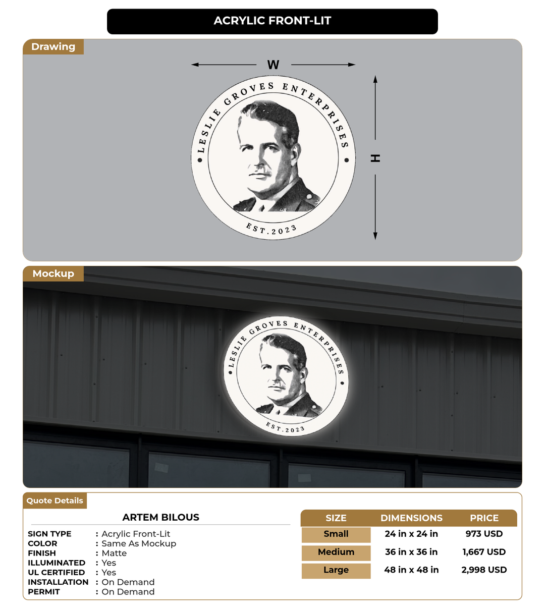 CUSTOM MOCKUP SIGN FOR Artem Bilous