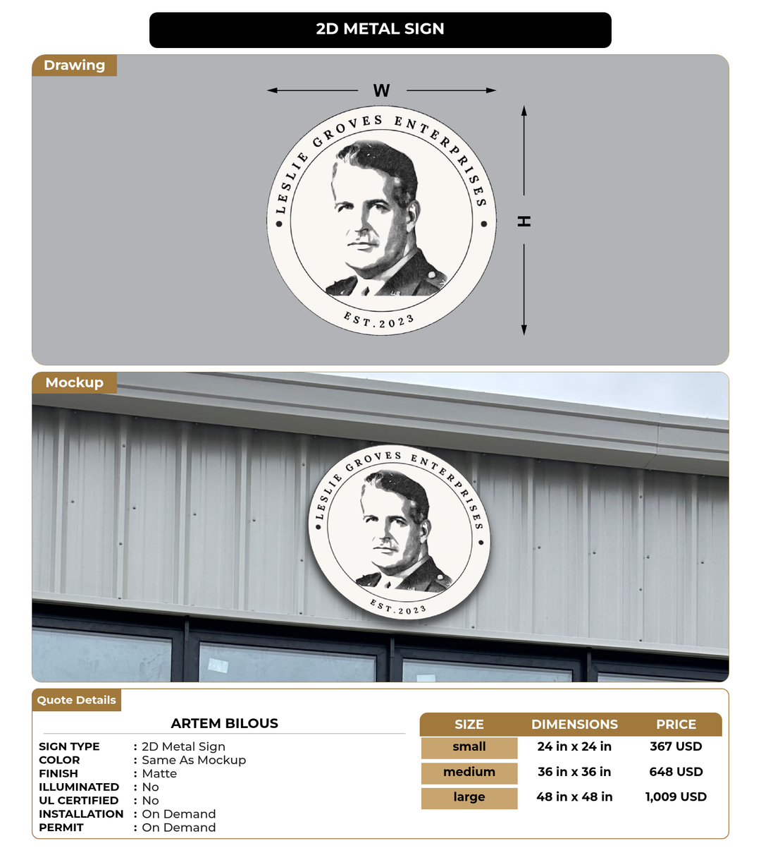 CUSTOM MOCKUP SIGN FOR Artem Bilous