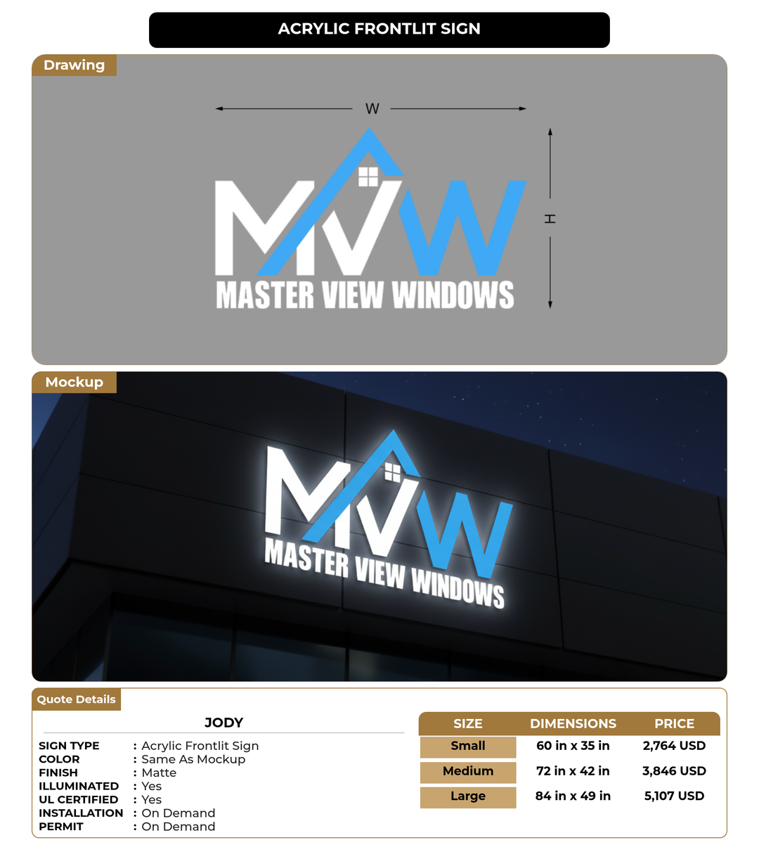 CUSTOM MOCKUP SIGN FOR Jody