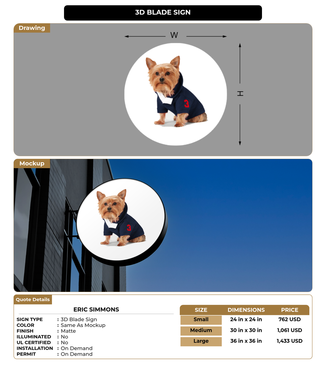 CUSTOM MOCKUP SIGN FOR Eric Simmons
