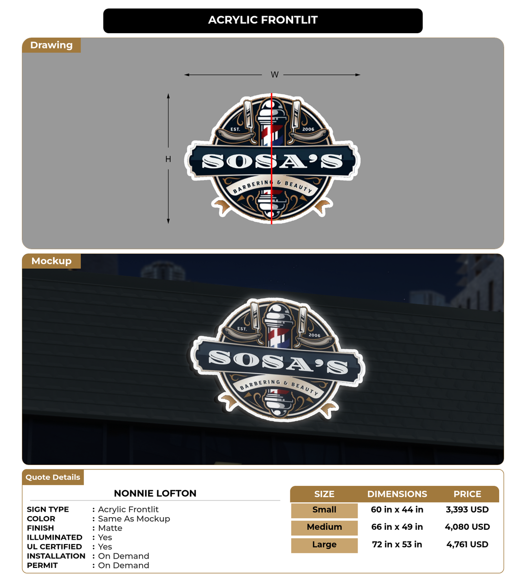 CUSTOM MOCKUP SIGN FOR Nonnie lofton