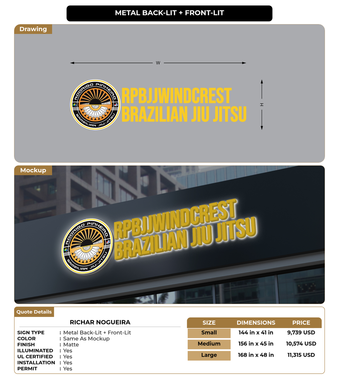 CUSTOM MOCKUP SIGN FOR Richar Nogueira