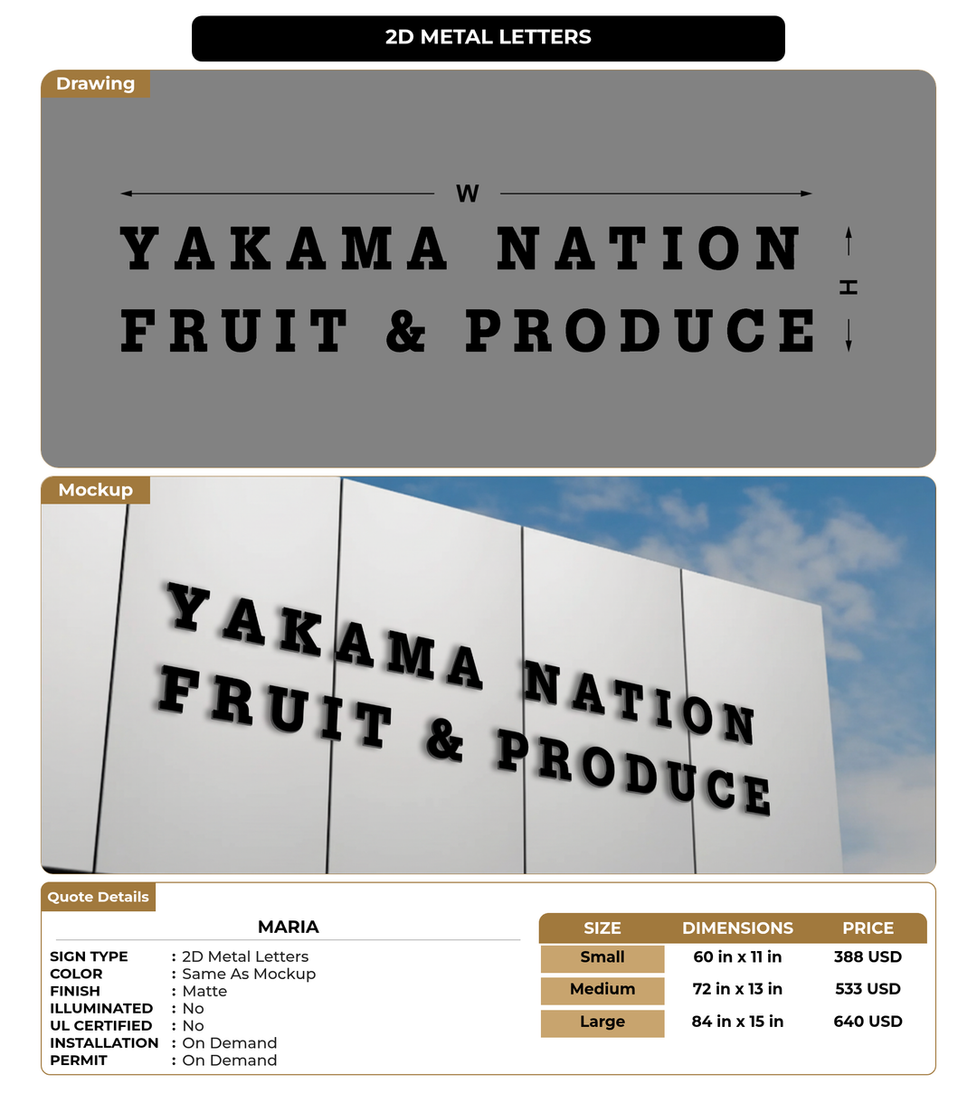 CUSTOM MOCKUP SIGN FOR maria