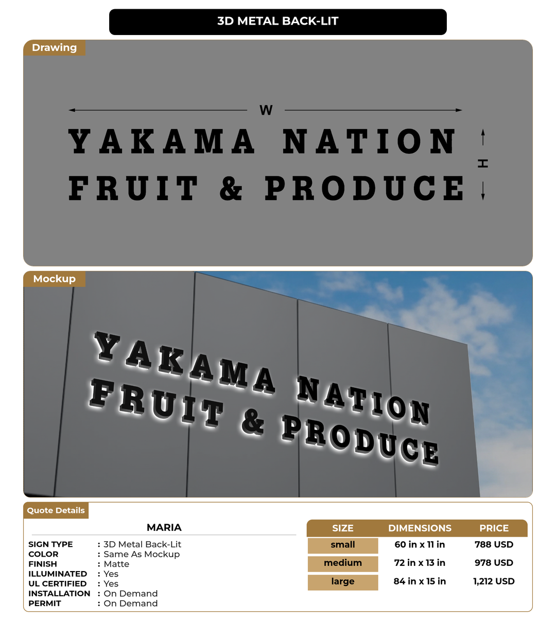 CUSTOM MOCKUP SIGN FOR maria