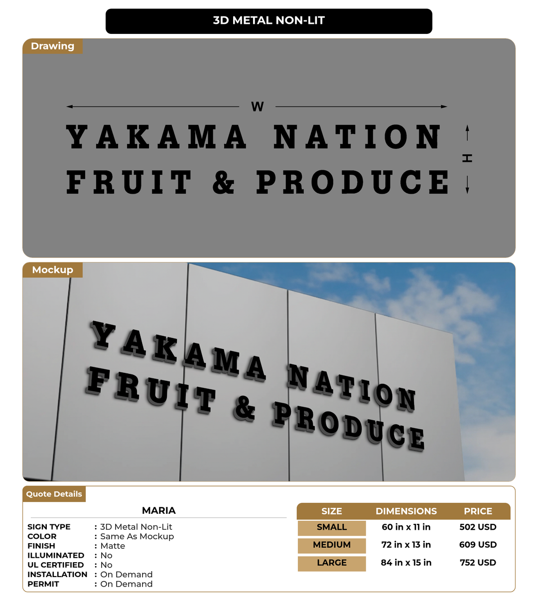 CUSTOM MOCKUP SIGN FOR maria