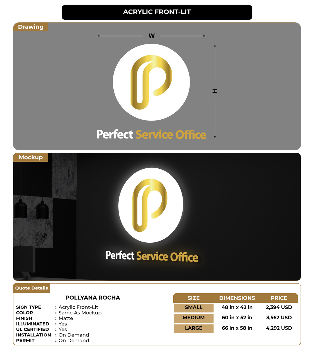 CUSTOM MOCKUP SIGN FOR Pollyana Rocha