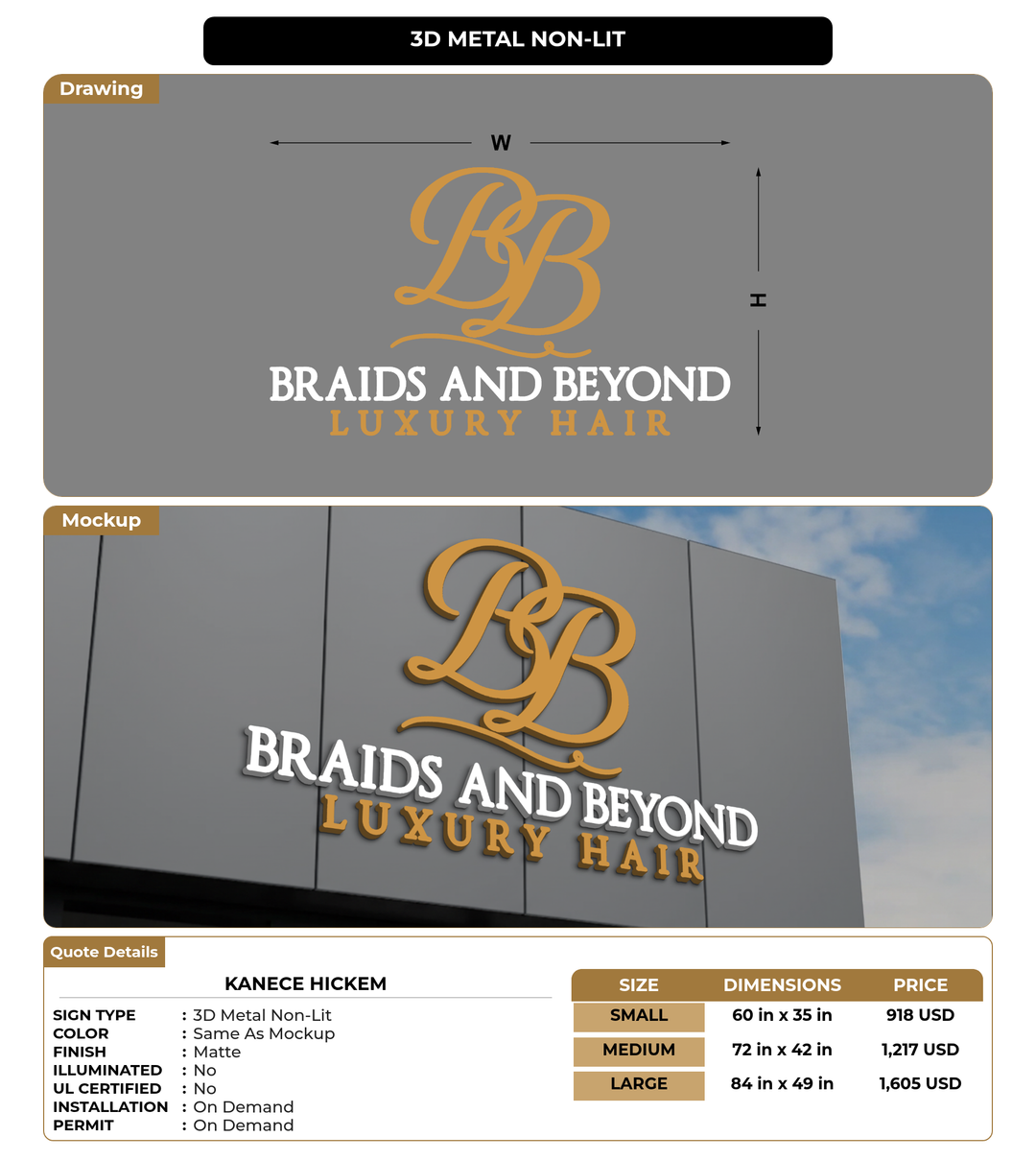 CUSTOM MOCKUP SIGN FOR Kanece Hickem