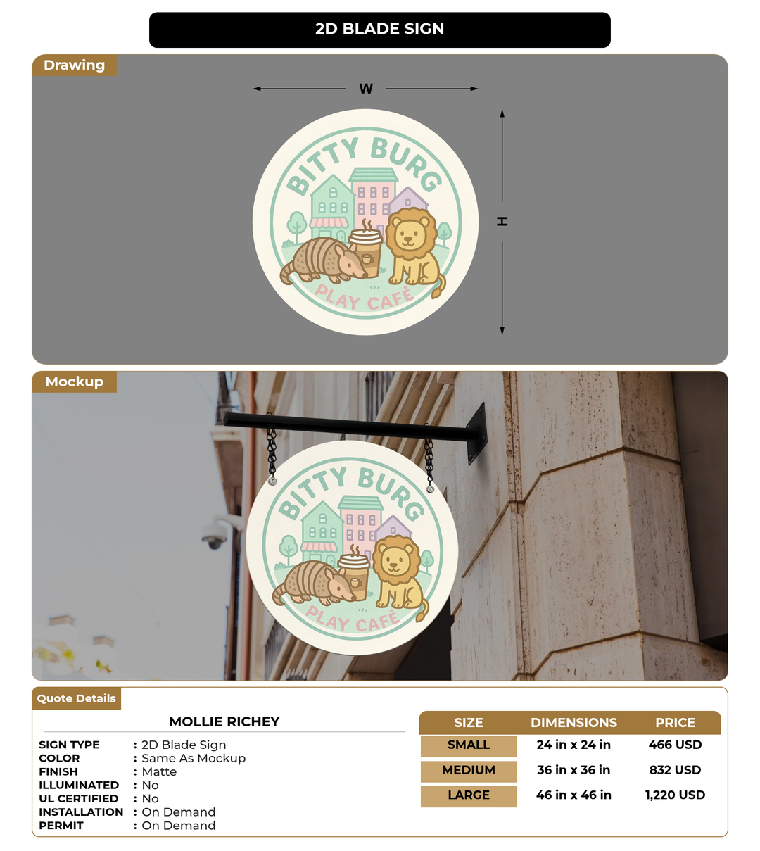 CUSTOM MOCKUP SIGN FOR Mollie Richey