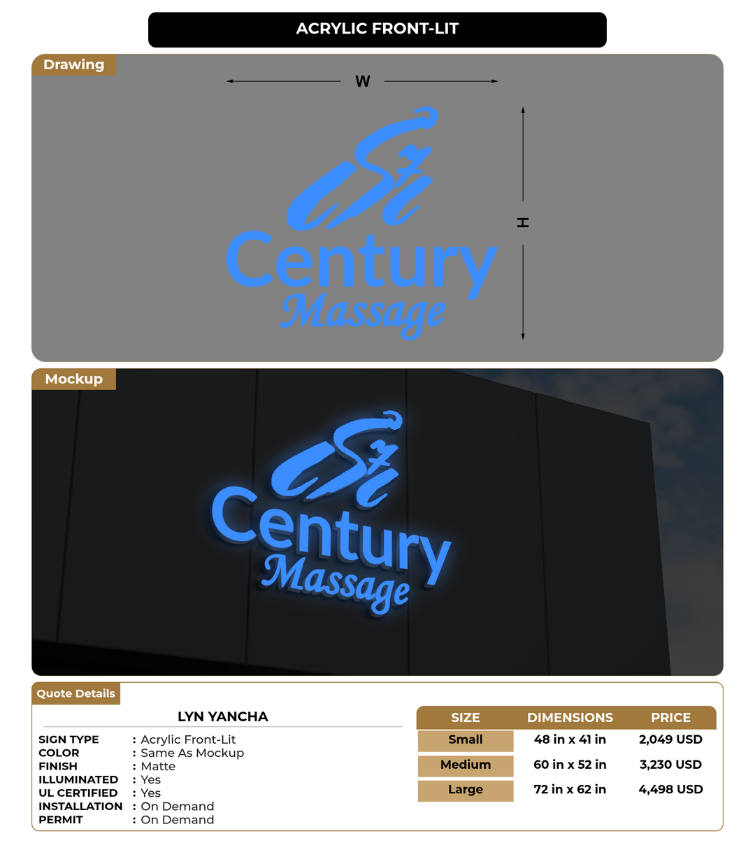 CUSTOM MOCKUP SIGN FOR Lyn Yancha