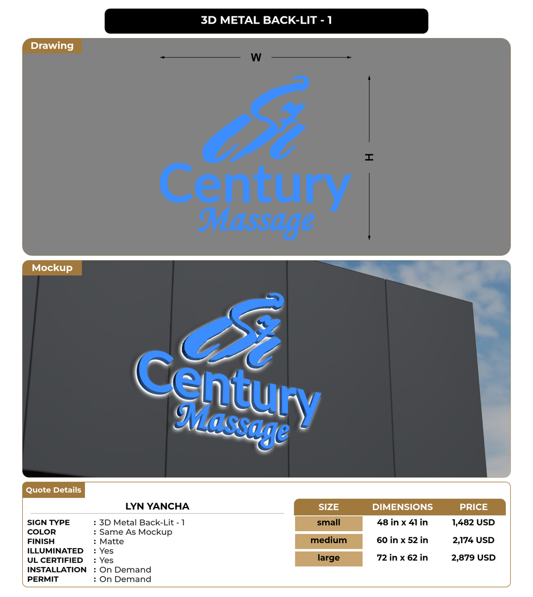 CUSTOM MOCKUP SIGN FOR Lyn Yancha
