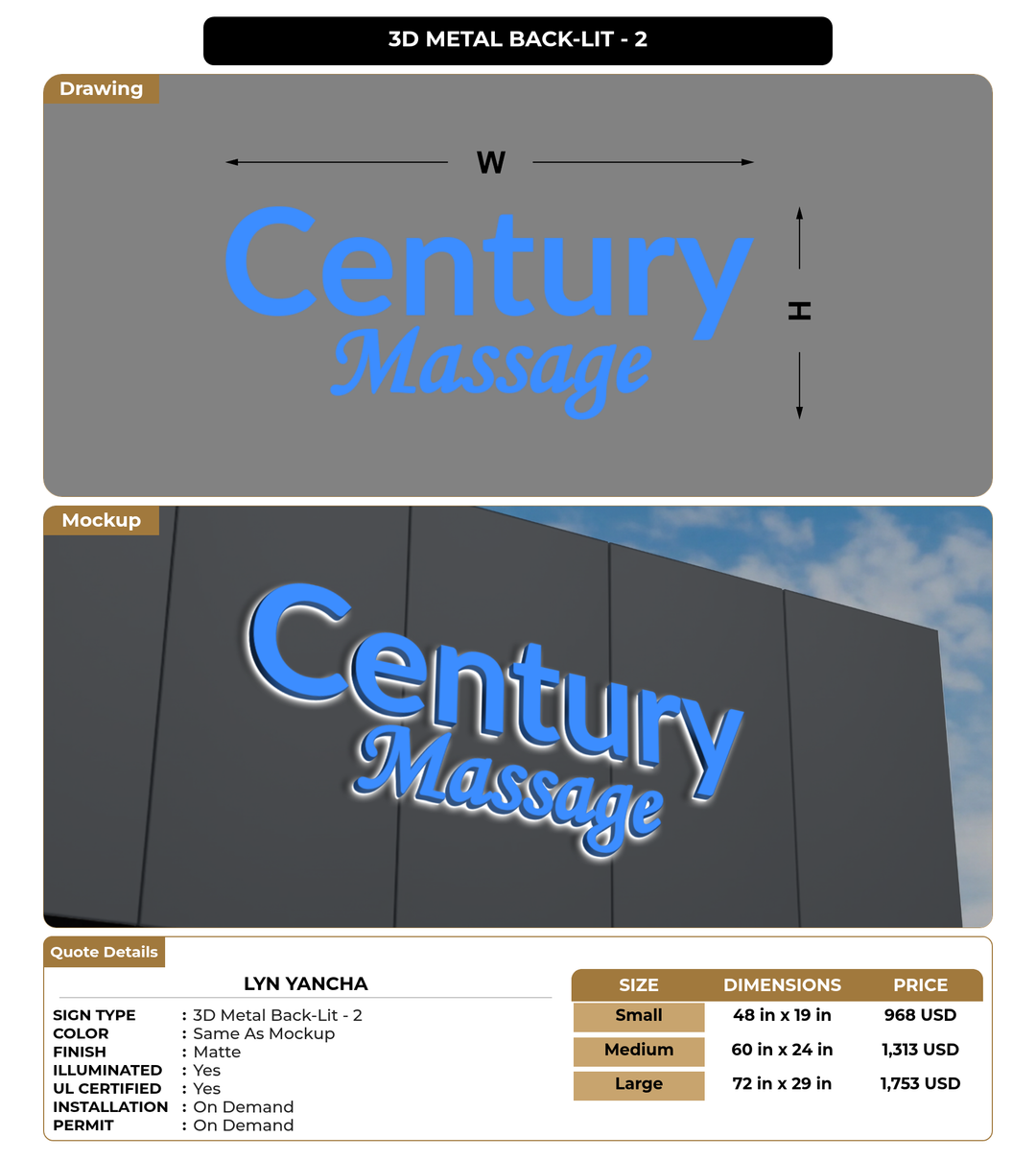 CUSTOM MOCKUP SIGN FOR Lyn Yancha