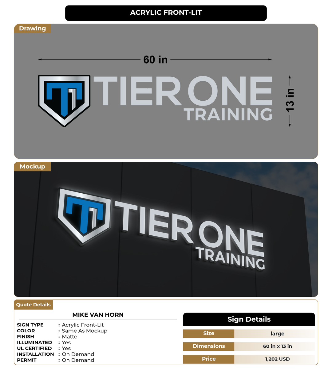 CUSTOM MOCKUP SIGN FOR Mike Van Horn
