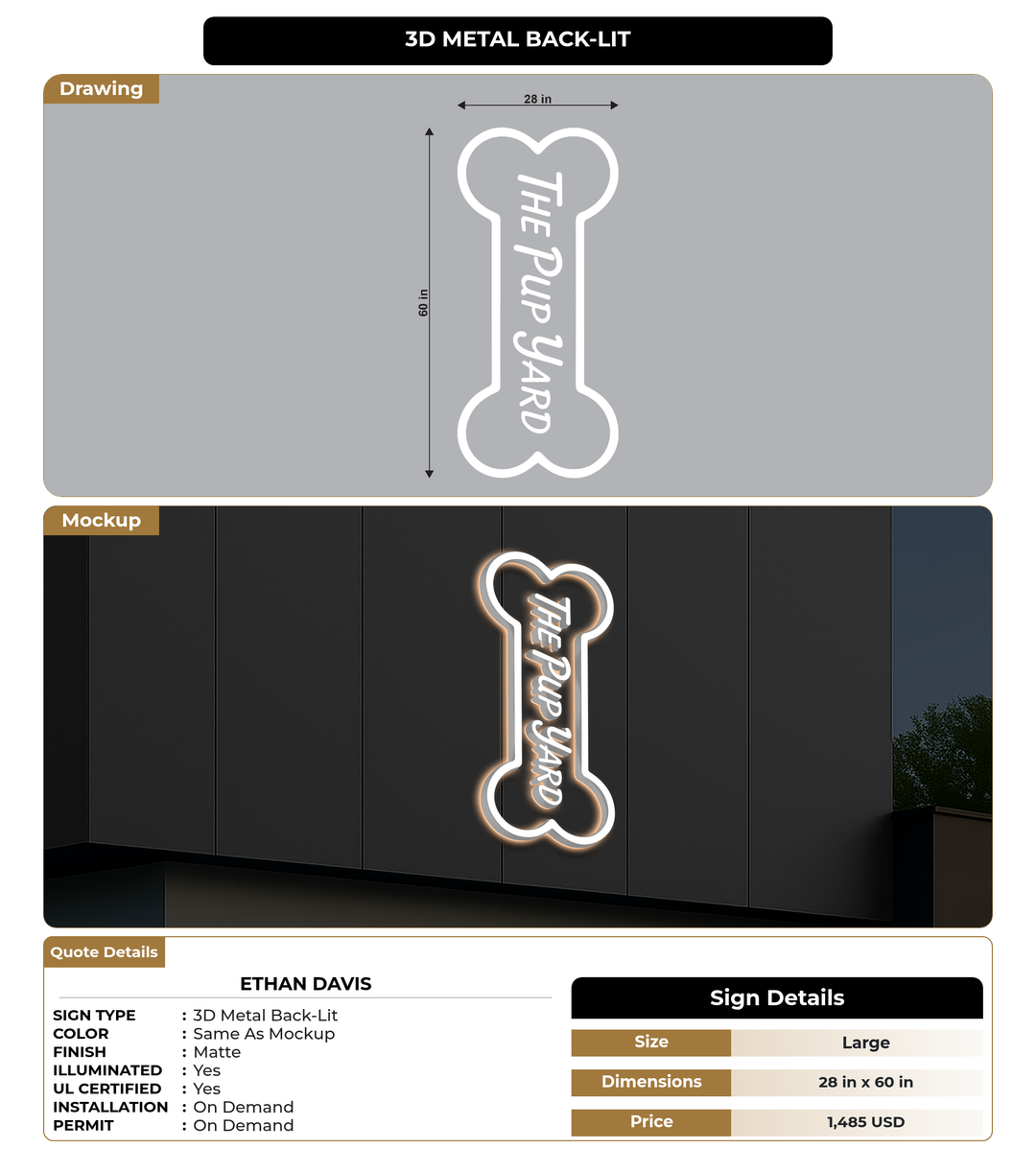 CUSTOM MOCKUP SIGN FOR Ethan Davis