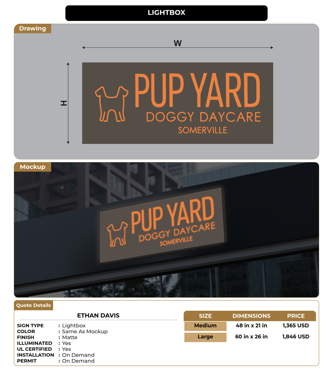CUSTOM MOCKUP SIGN FOR Ethan Davis