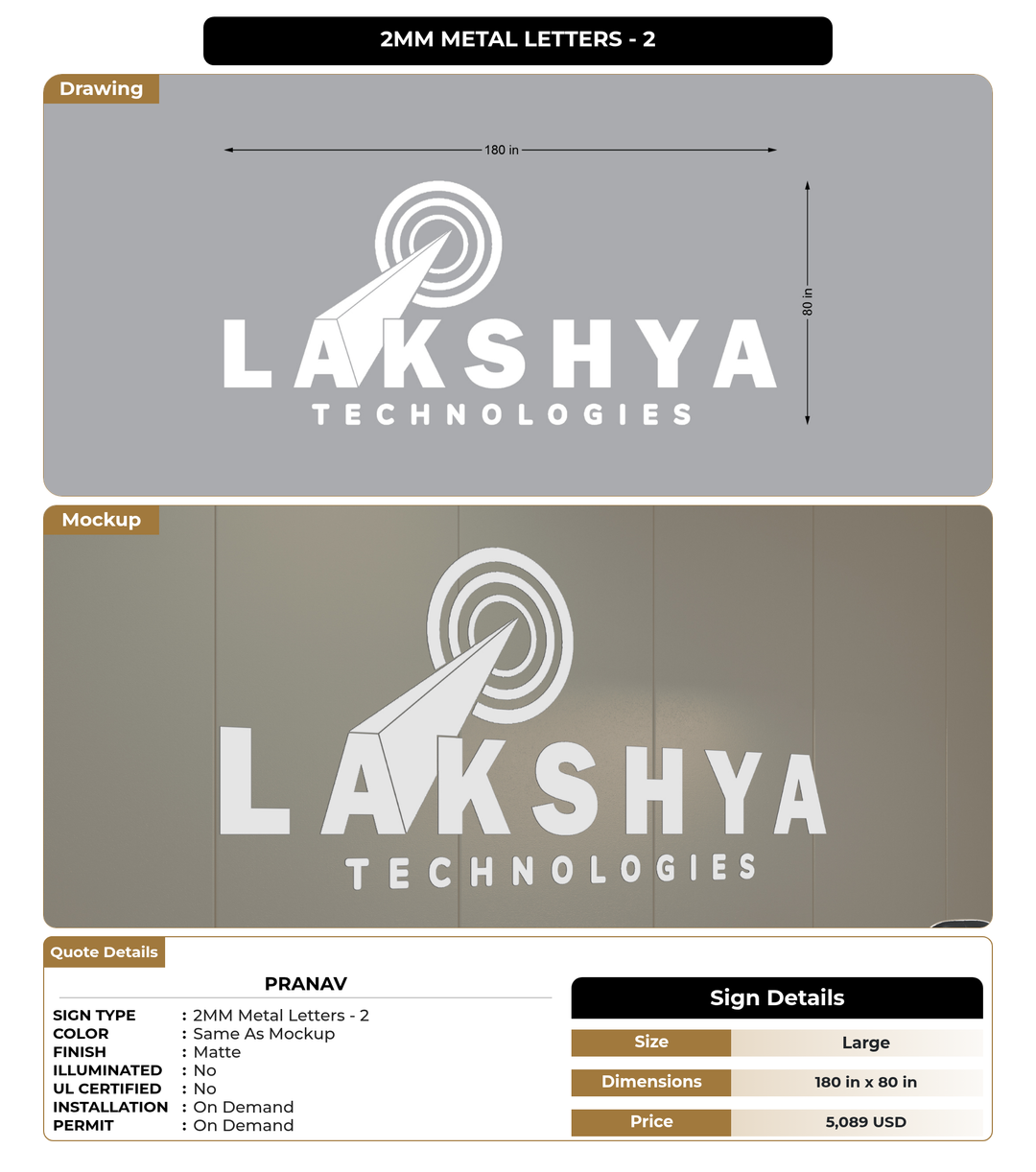CUSTOM MOCKUP SIGN FOR Pranav