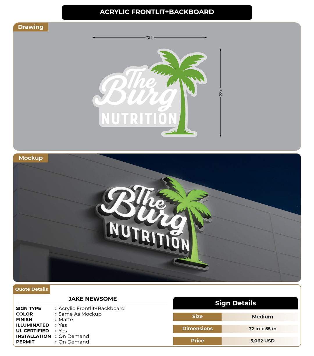 CUSTOM MOCKUP SIGN FOR Jake Newsome