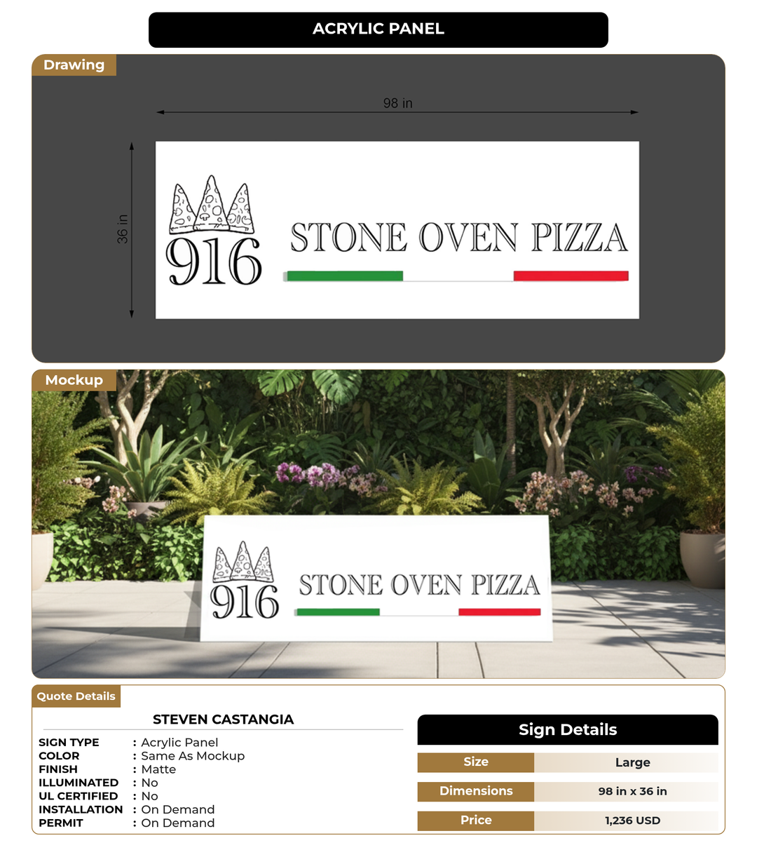 CUSTOM MOCKUP SIGN FOR Steven castangia