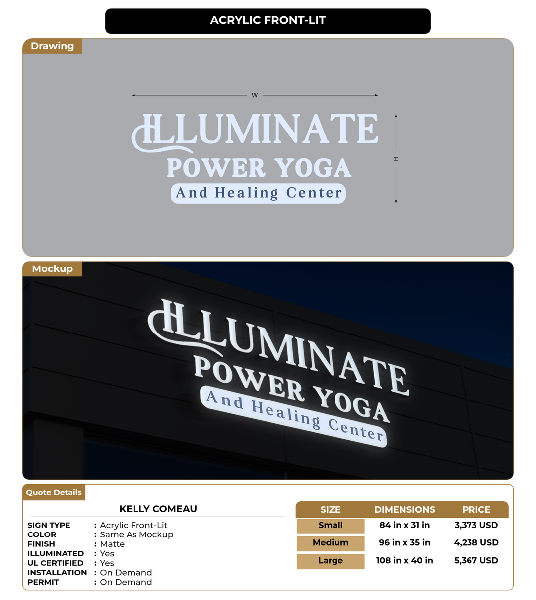 CUSTOM MOCKUP SIGN FOR Kelly Comeau