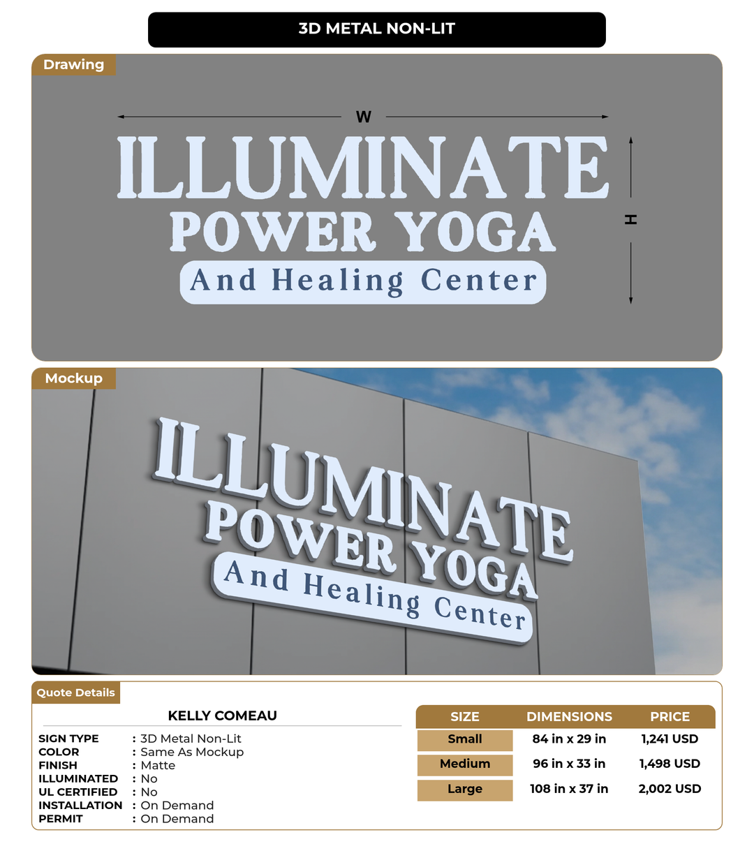 CUSTOM MOCKUP SIGN FOR Kelly Comeau