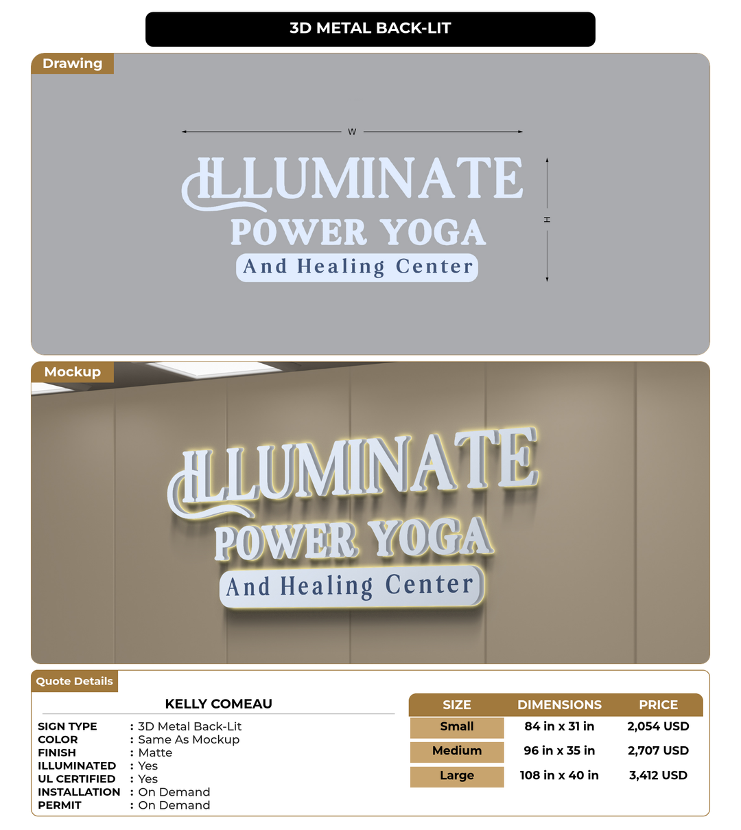 CUSTOM MOCKUP SIGN FOR Kelly Comeau