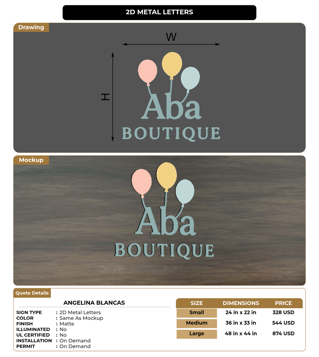 CUSTOM MOCKUP SIGN FOR Angelina Blancas