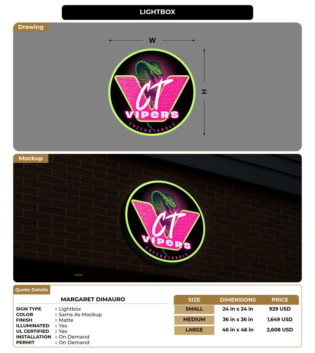 CUSTOM MOCKUP SIGN FOR Margaret DiMauro