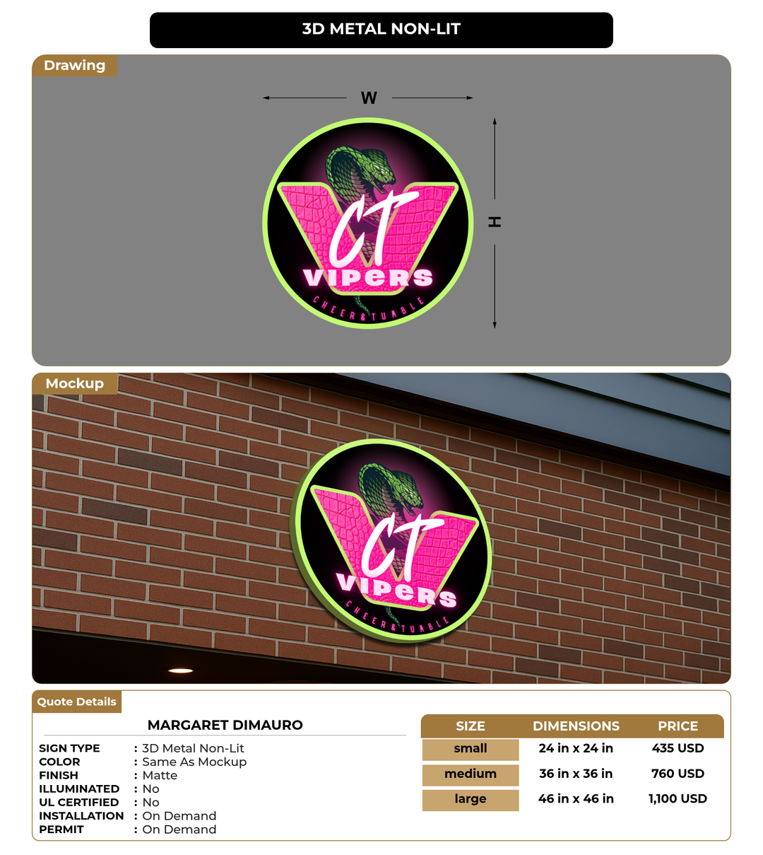 CUSTOM MOCKUP SIGN FOR Margaret DiMauro