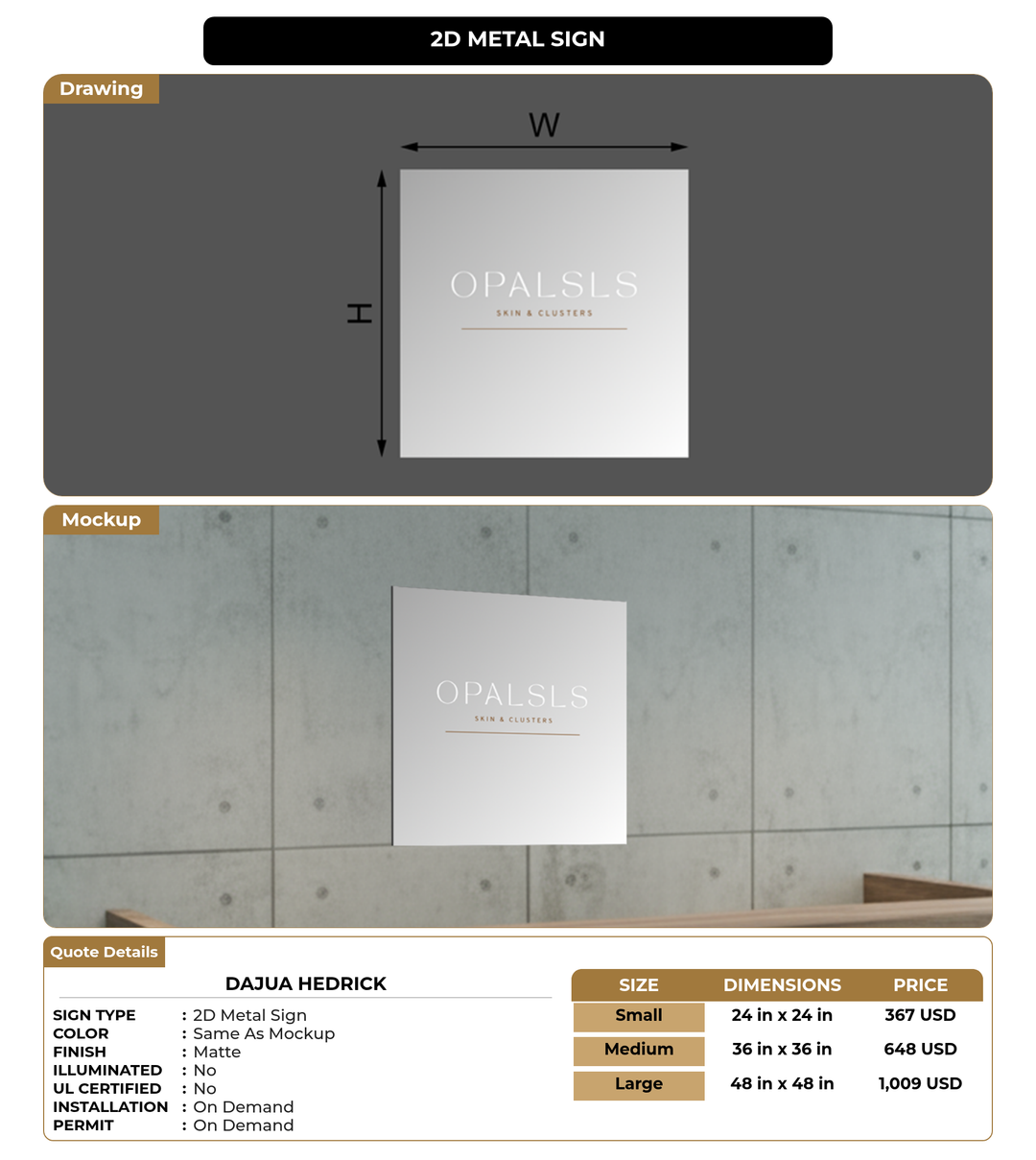 CUSTOM MOCKUP SIGN FOR Dajua Hedrick