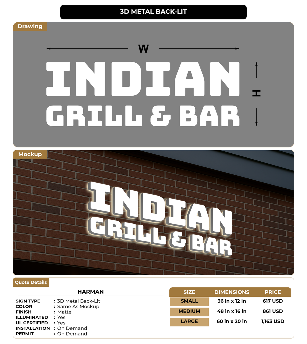 CUSTOM MOCKUP SIGN FOR Harman