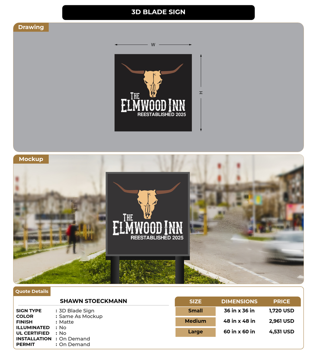CUSTOM MOCKUP SIGN FOR Shawn Stoeckmann