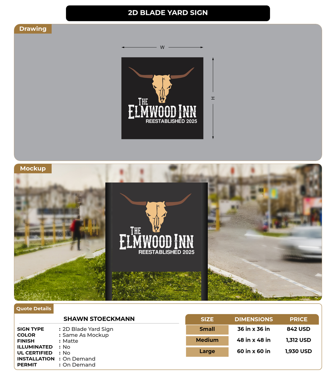 CUSTOM MOCKUP SIGN FOR Shawn Stoeckmann