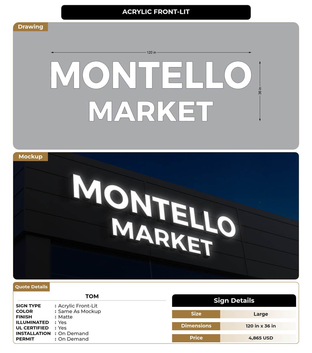 CUSTOM MOCKUP SIGN FOR Tom
