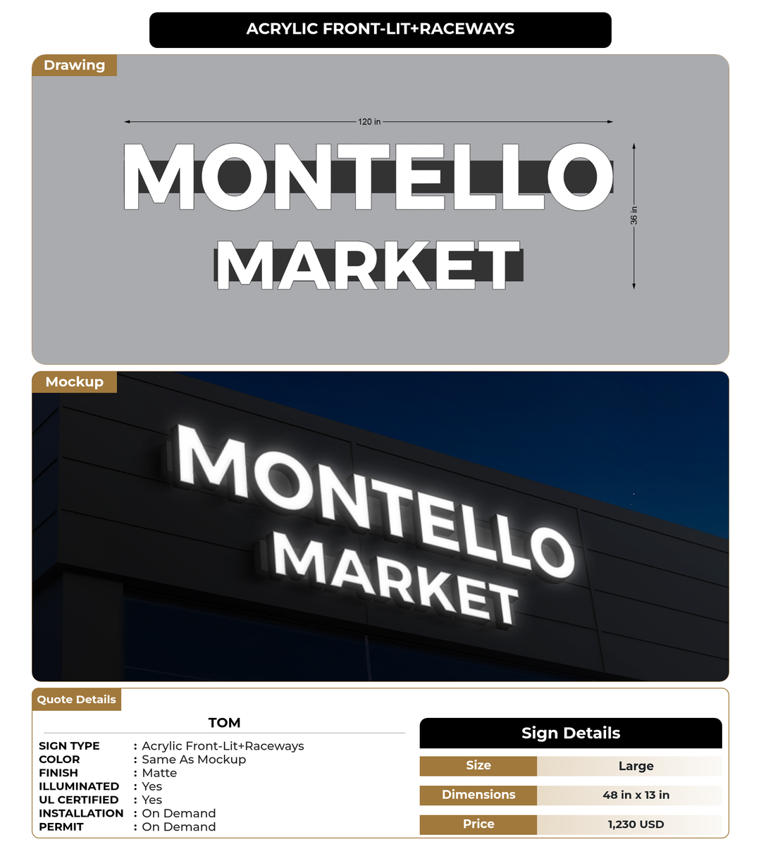CUSTOM MOCKUP SIGN FOR Tom
