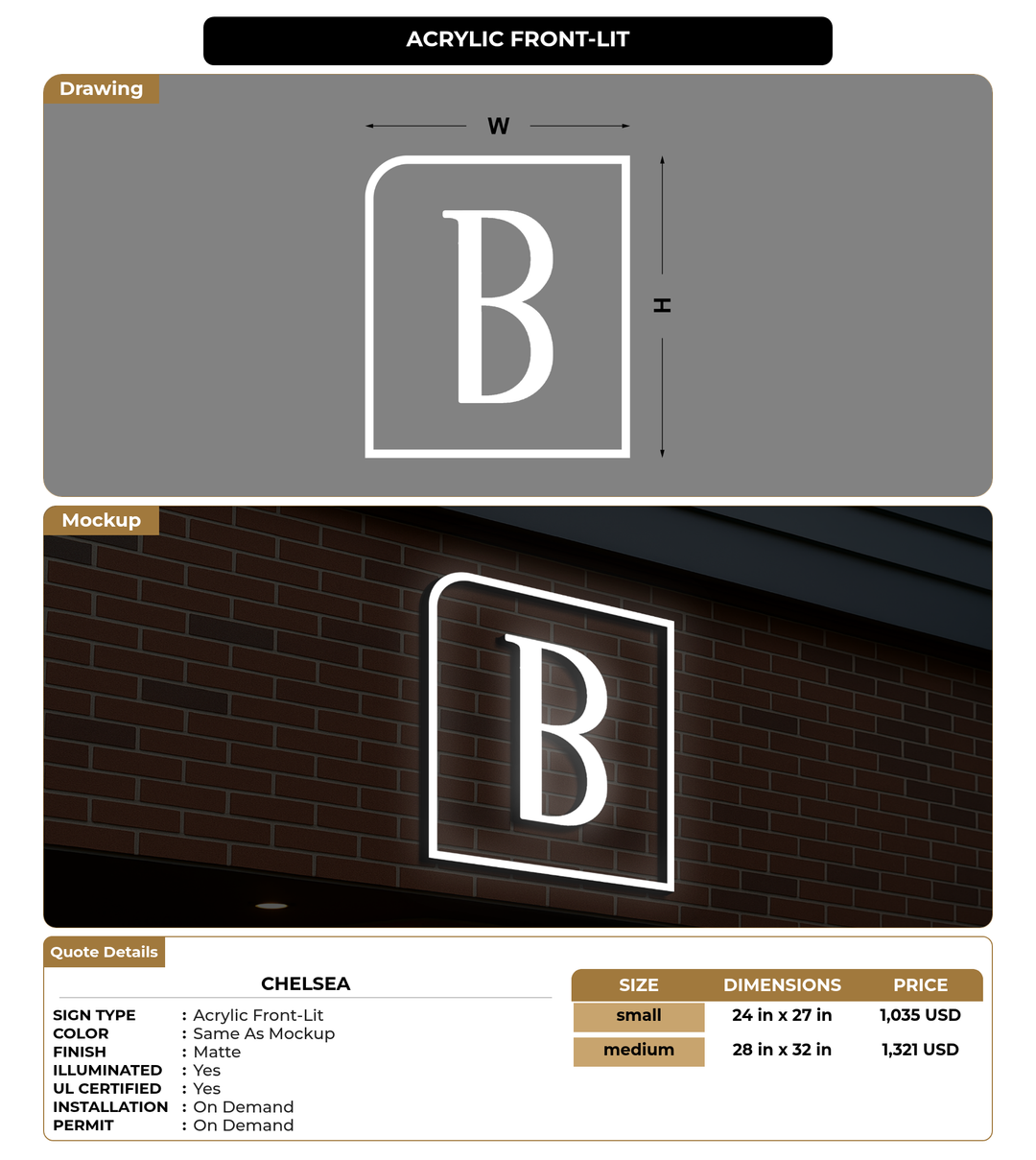 CUSTOM MOCKUP SIGN FOR CHELSEA
