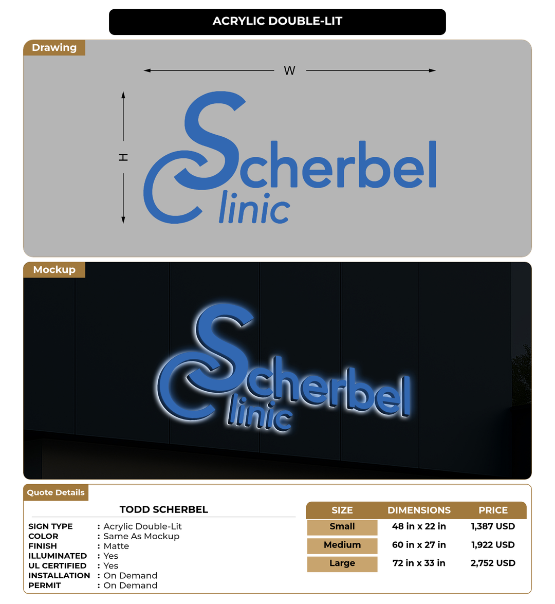 CUSTOM MOCKUP SIGN FOR Todd Scherbel
