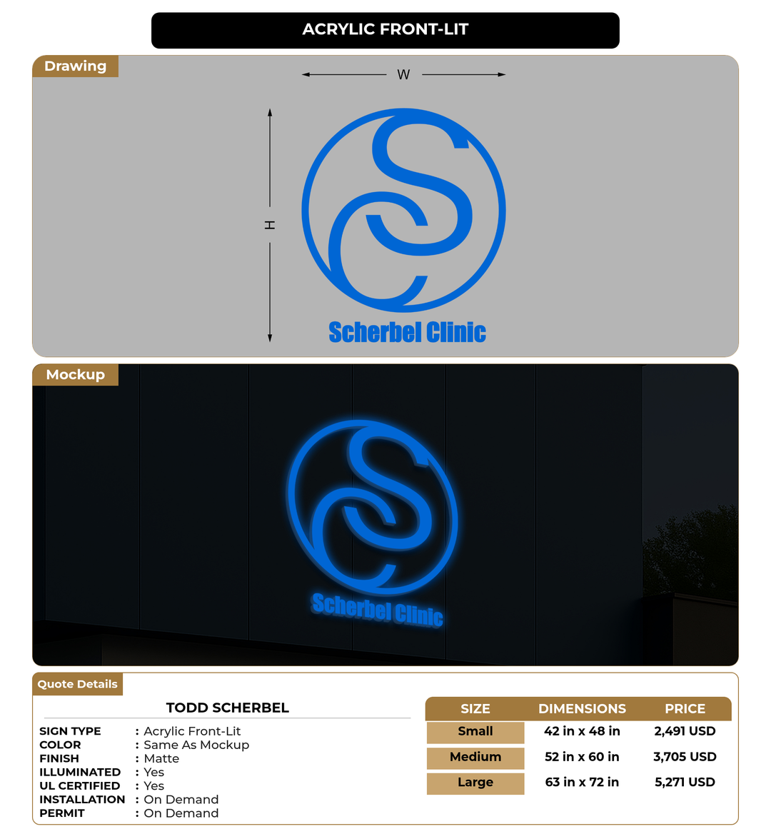 CUSTOM MOCKUP SIGN FOR Todd Scherbel