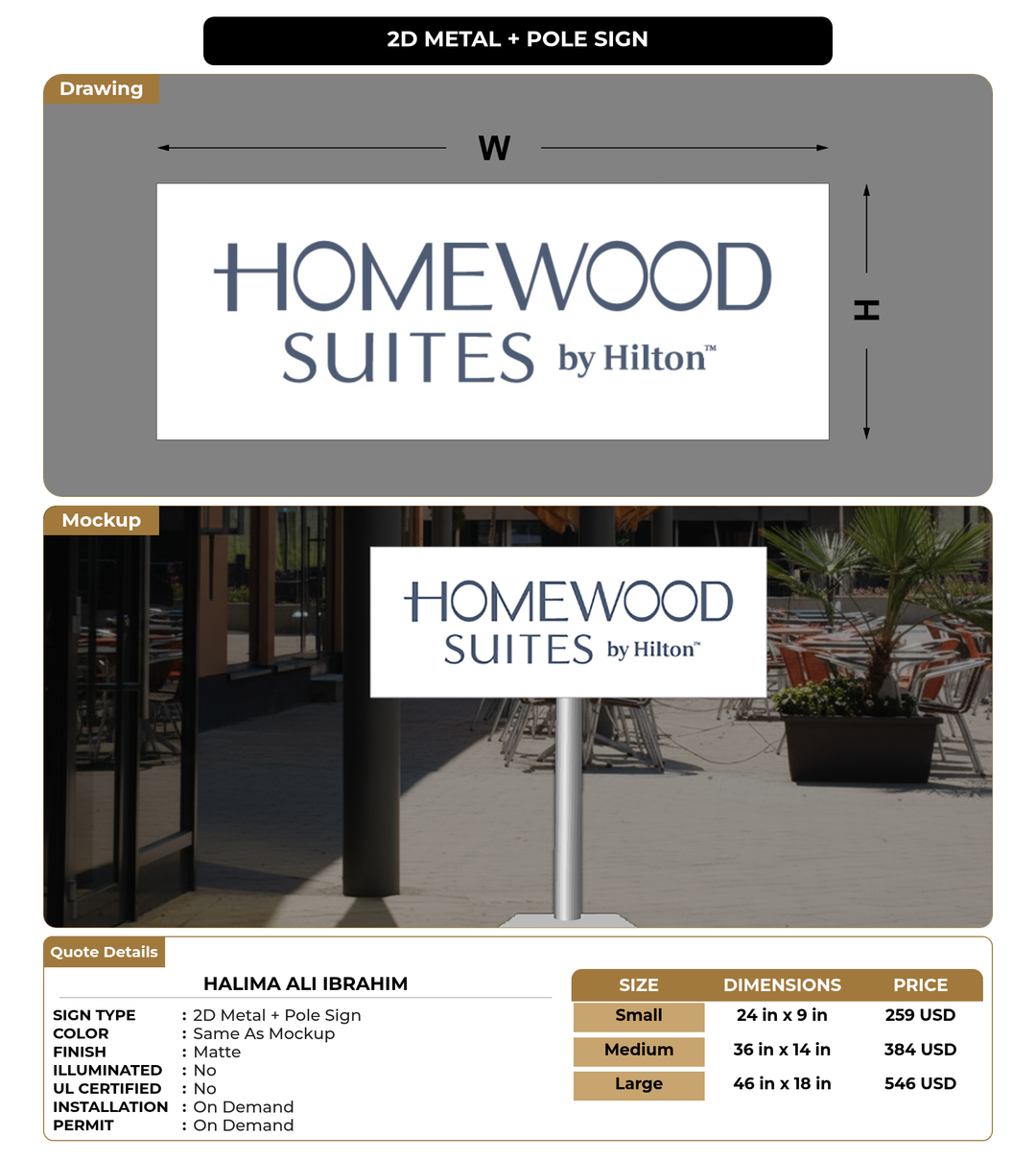 CUSTOM MOCKUP SIGN FOR HALIMA ALI IBRAHIM