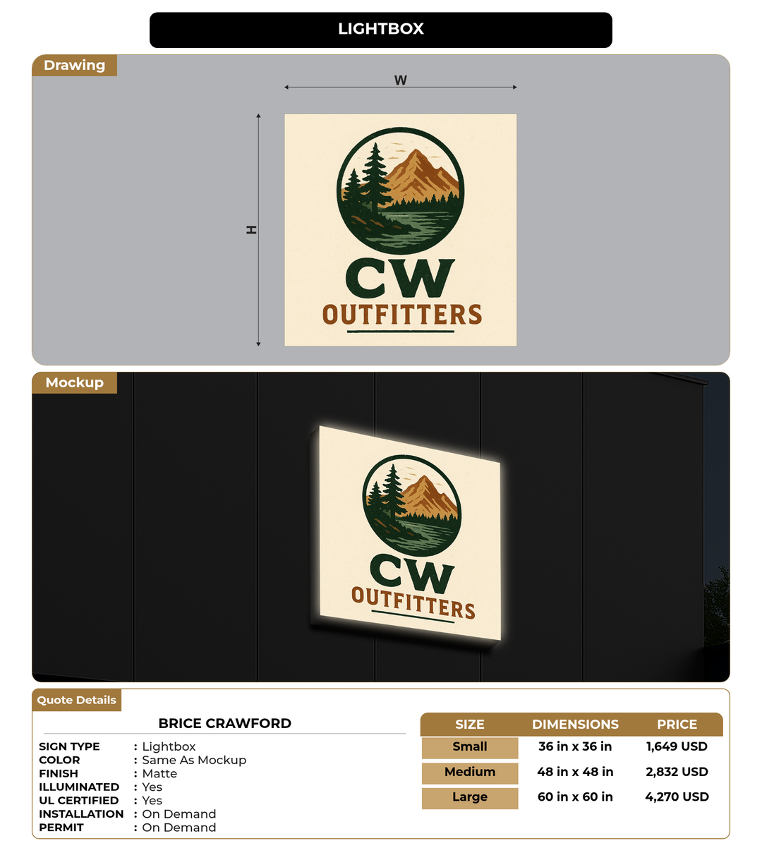 CUSTOM MOCKUP SIGN FOR Brice Crawford