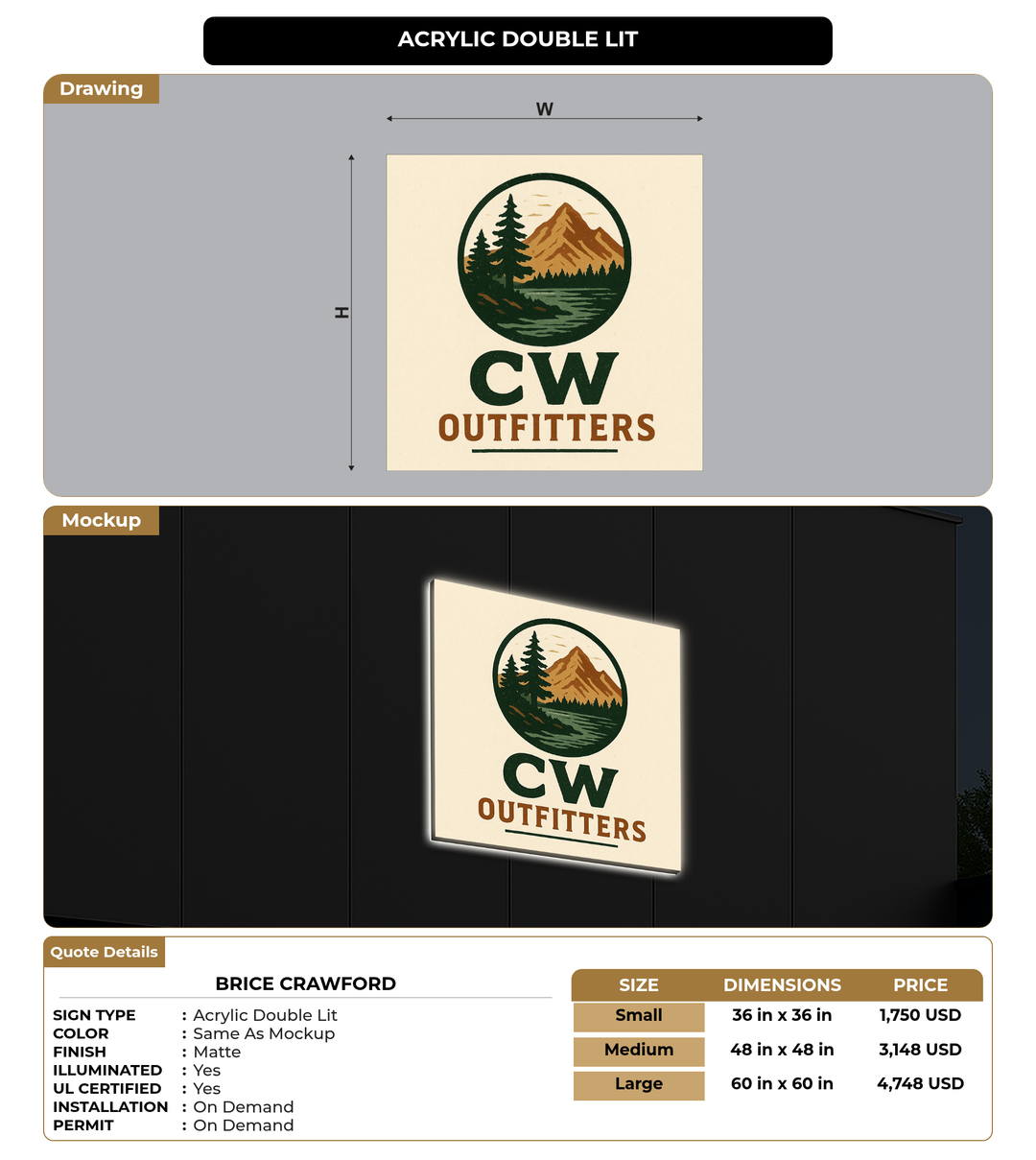 CUSTOM MOCKUP SIGN FOR Brice Crawford