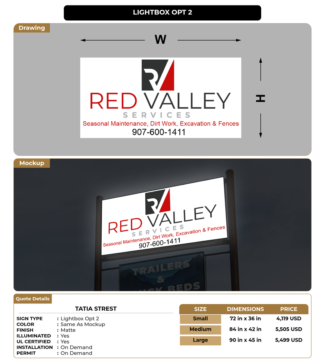 CUSTOM MOCKUP SIGN FOR Tatia Strest