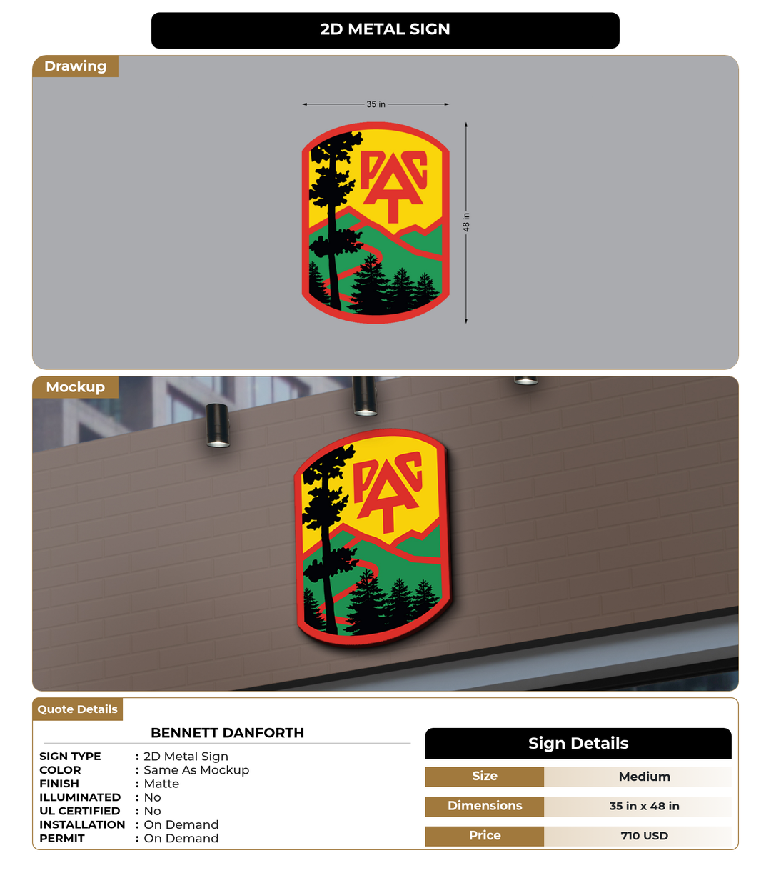 CUSTOM MOCKUP SIGN FOR Bennett Danforth