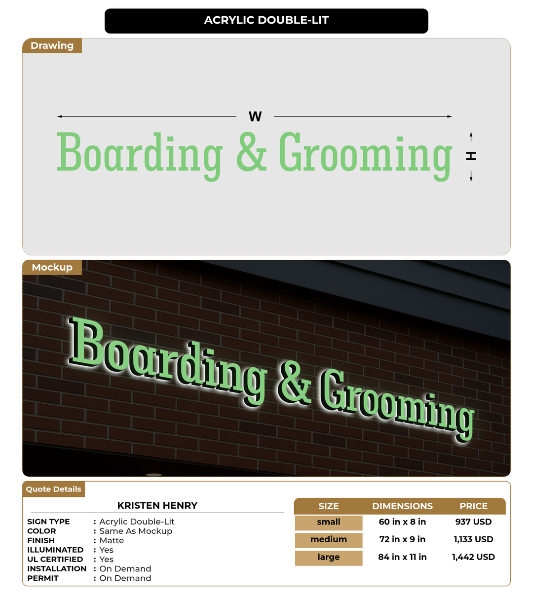 CUSTOM MOCKUP SIGN FOR Kristen Henry