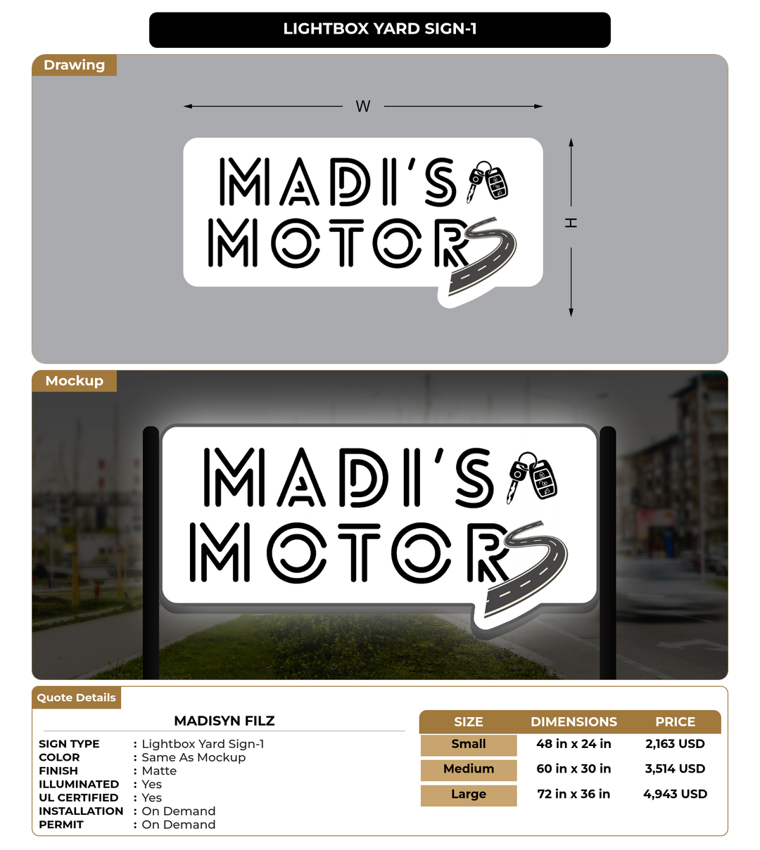 CUSTOM MOCKUP SIGN FOR Madisyn filz