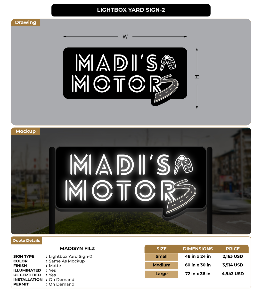 CUSTOM MOCKUP SIGN FOR Madisyn filz